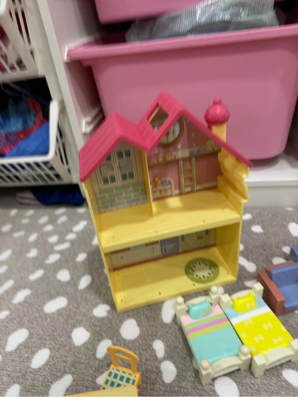 BLUEY Dollhouse playset furniture accessories bingo beds potty figurines toy